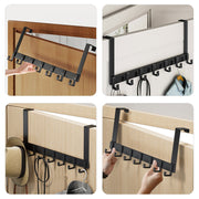 Heavy Duty Aluminium 7 Hook over Door Organiser Rack Coat Towel Robe Hanger