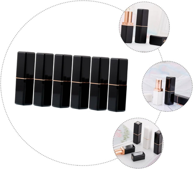 DOITOOL DIY Cosmetics Containers 6Pcs Empty Lipstick Tubes Household Makeup Lipstick Tube