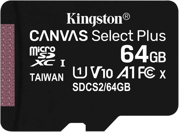 Kingston Canvas Select plus Microsd Card SDCS2/64 GB SP Class 10
