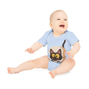 Baby Organic Short Sleeve Bodysuit - Cat loaf