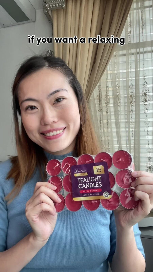 30Pk Scented Tea Lights Candles | Various Perfumes 4 Hour Burn Night T Tealights