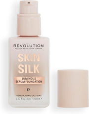 Makeup Revolution, Skin Silk Serum Foundation, Light to Medium Coverage, Contains Hyaluronic Acid, F7, 23Ml