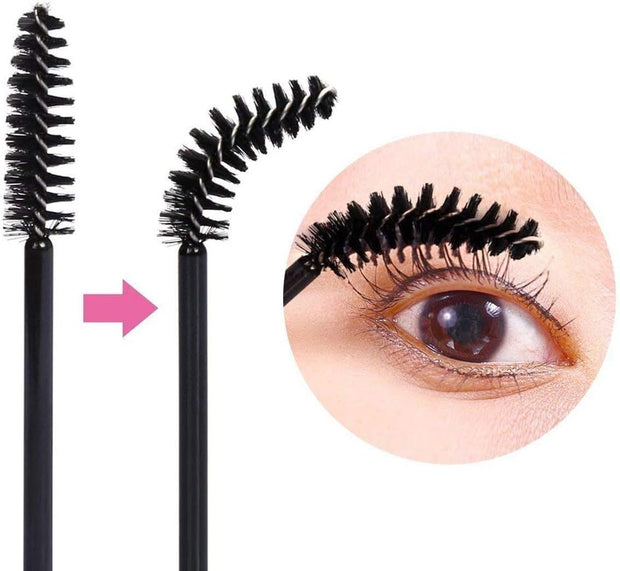 Disposable Eyelash Brush Mascara Brushes Makeup Brushes Cosmetic Tool Pack of 100, Green