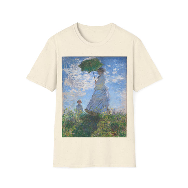 Woman with a Parasol - Madame Monet and Her Son_1875_Claude Monet  soft cotton shirt