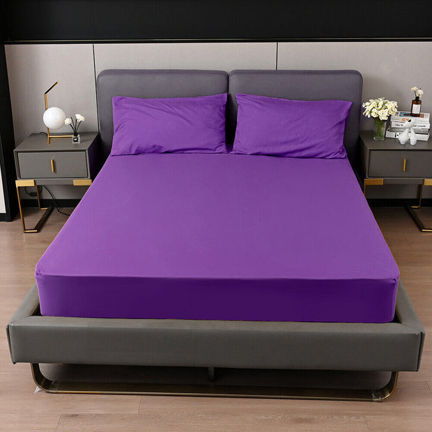 EXTRA DEEP Fitted Sheet 25CM/40CM Bed Sheet Single Double Super King