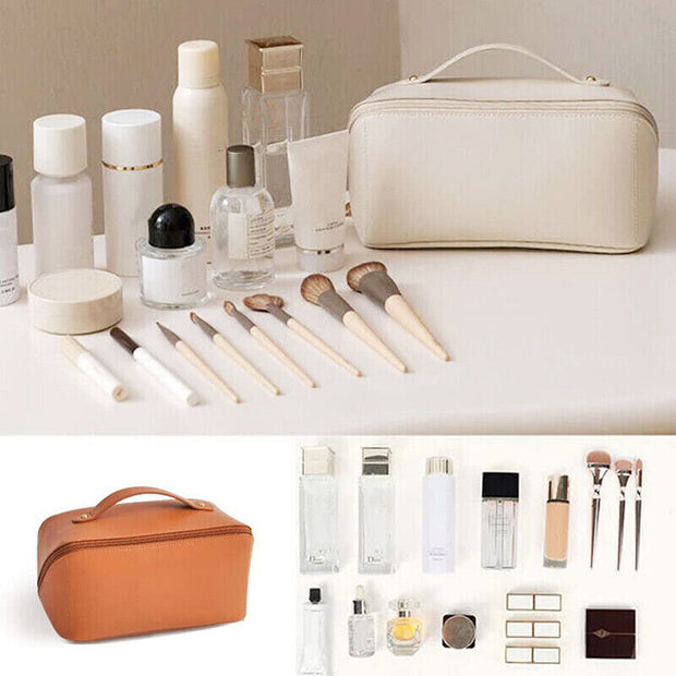 Large Capacity Toiletry Cosmetic Vanity Storage Pouch Travel Make-Up Cases & Bag