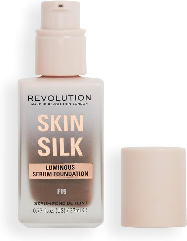 Makeup Revolution, Skin Silk Serum Foundation, Light to Medium Coverage, Contains Hyaluronic Acid, F7, 23Ml