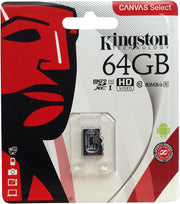 Original Kingston Technology 16GB/32GB/64GB/128GB Mini Genuine Micro SD Memory Card for Tablet, Mobile, Black (Adapter Only)