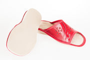 Lady'S Women Flip Flop Leather Slippers Orthopedic Insole Shoes Sandals RED