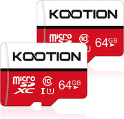 KOOTION 64GB Micro SD Card, UHD Video for Gopro, Action Camera, Drone, Smartphone, R/W up to 80/20Mb/S Microsdxc Memory Card UHS-I U1 Class 10