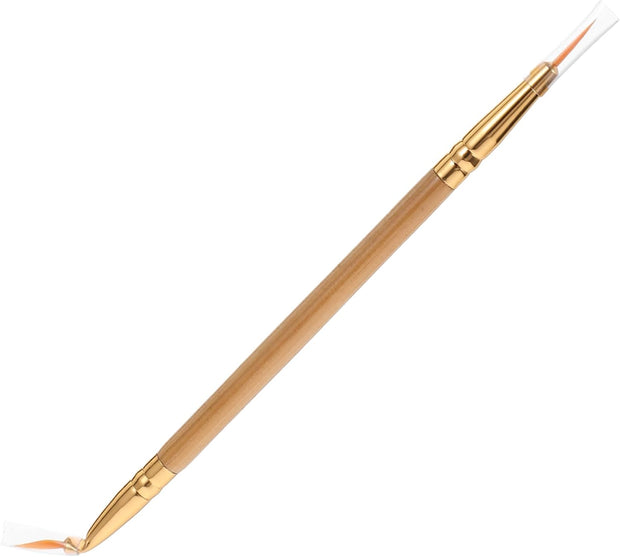 3 Pcs Make up Straight Bend Angled Brush Eyeliner Brush Bamboo Brush Makeup Brush Tool Double Ended Eyeliner Brush Double Head Brush Cosmetic Lip Brush Cosmetic Eyeliner