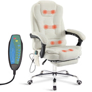 Massage Office Chair Gaming Computer Desk Swivel Recliner Chair Leather Footrest