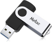 Netac 64GB USB 2.0 Flash Drive, Swivel Design Memory Sticks, Pen Drive, Usb Sticks for Data Storage, Zip Drive and Jump Drive with LED Light