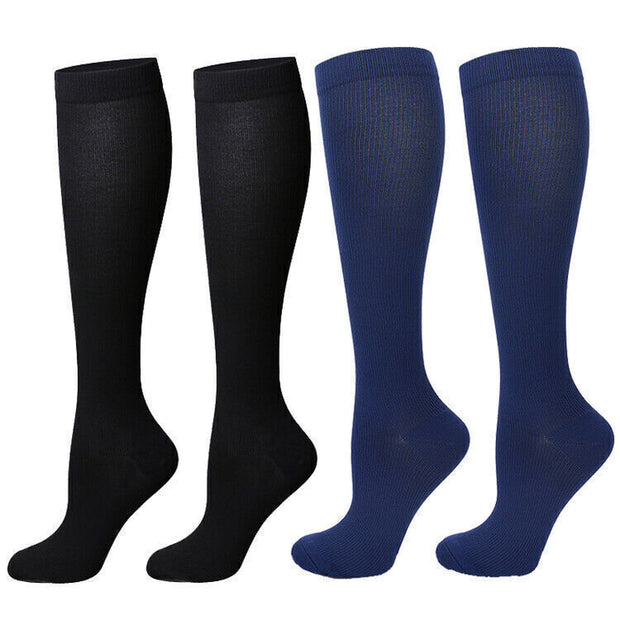 1/2Pair Knee High 20-30Mmhg Compression Graduated Support Socks Men'S Women'S