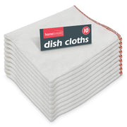 10Pk Dish Cloths White Cotton Dishcloth Kitchen Cleaning Drying Absorbent Towels