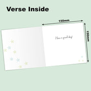 Fathers Day Card for Dad. Stars Design. Made in UK. Card 150 X 150Mm Supplied with Envelope. Ecofriendly.