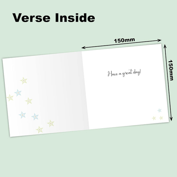 Fathers Day Card for Dad. Stars Design. Made in UK. Card 150 X 150Mm Supplied with Envelope. Ecofriendly.