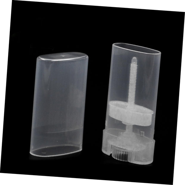 DOITOOL 10Pcs Lipstick Tube Empty Lip Balm Containers Oval Lip Tubes Clear Container Moisturizer Lip Gloss Storage Containers Empty Lip Balm Tube Moisten the Lips Powder Tube