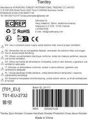 Tiardey 2Pcs Wooden Crosses Handheld Wooden Protection Cross Jesus Wooden Heart-Shaped Stress Relief Cross My Heart Encourages Gifts Thumb-Held Cross for Prayer