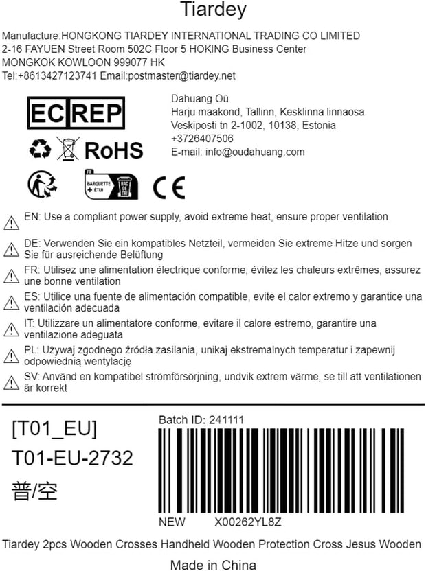 Tiardey 2Pcs Wooden Crosses Handheld Wooden Protection Cross Jesus Wooden Heart-Shaped Stress Relief Cross My Heart Encourages Gifts Thumb-Held Cross for Prayer