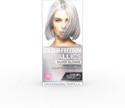 Colour Freedom Metallic Permanent Silver Violet Conditioning Hair Dye. Infused with Shea Butter and Argan Oil for Ultra Glossy Conditioned Hair. 100% Grey Coverage. by Knight & Wilson.