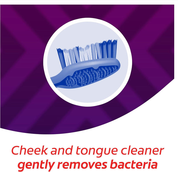 Colgate Zig Zag Medium Manual Toothbrush Pack of 3, Multi Angle Cross Bristles with Flexible Neck for Gum Comfort, 3 Count (Pack of 1)