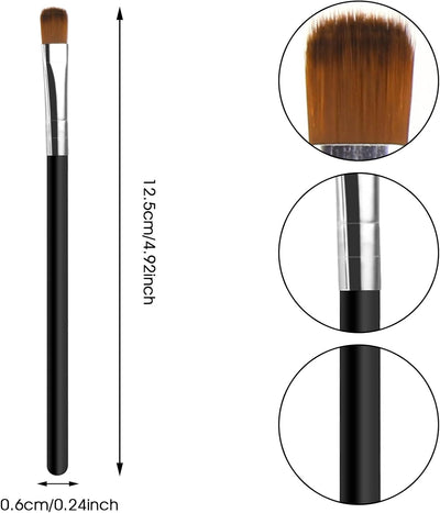 WLLHYF Eyebrow Brush Set, 5 PCS Eyeliner Eye Makeup Brushes Professional Ultra Thin Eye Shadow Liner Soft Bristles Brush Eyeshadow Tools for Women Girls