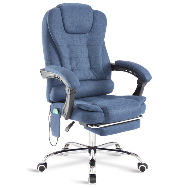 Massage Office Chair Gaming Computer Desk Swivel Recliner Chair Leather Footrest