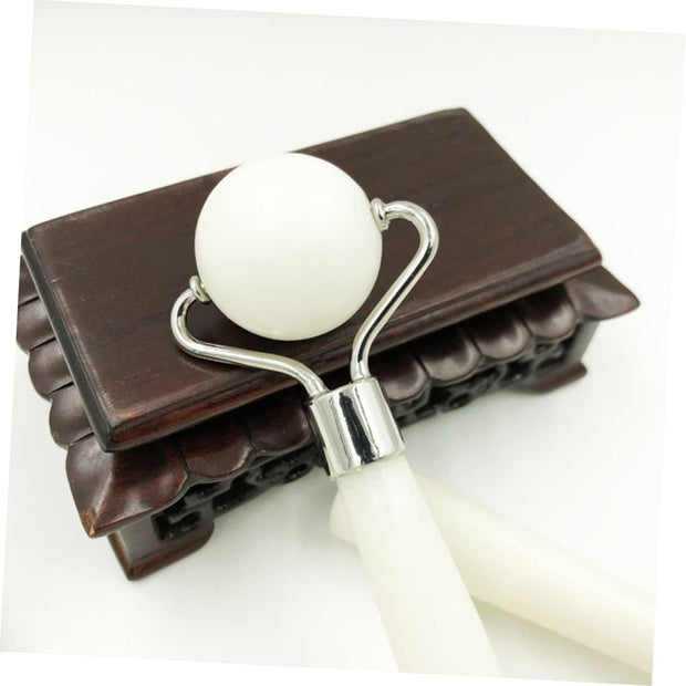 Jade Face Roller Jade Facial Roller Skin Care Tools Massager Walker Skin Care Massage Tool Facial Massage Tool the Face Roller White Face Massager Roller Guasha Tool