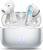 Wireless Earbuds, Bluetooth 5.3 Headphones in Ear with Hifi Stereo Deep Bass, 4 ENC Noise Cancelling Mic Wireless Earphones 40H Playtime, Bluetooth Earbuds Dual LED Display, IP7 Waterproof, USB-C