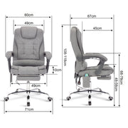 Massage Office Chair Gaming Computer Desk Swivel Recliner Chair Leather Footrest