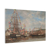 Festival in the Harbor of Honfleur, 1858, Eugene Boudin