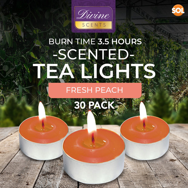 30Pk Scented Tea Lights Candles | Various Perfumes 4 Hour Burn Night T Tealights