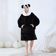 Hooded Snuggle Blanket Super Soft Oodie Winter Warm Wearable Hoodie Robe Comfort