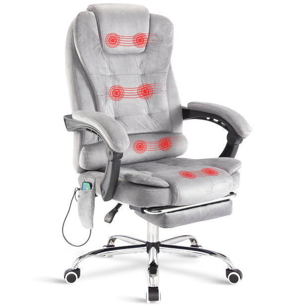 Massage Office Chair Gaming Computer Desk Swivel Recliner Chair Leather Footrest