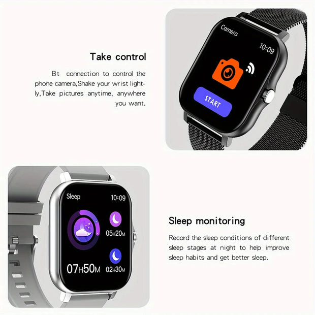 2023 New Bluetooth Answer Call Smart Watch Men Touch Call Fitness Tracker Waterproof Smartwatch Women for Android Blood Oxygen