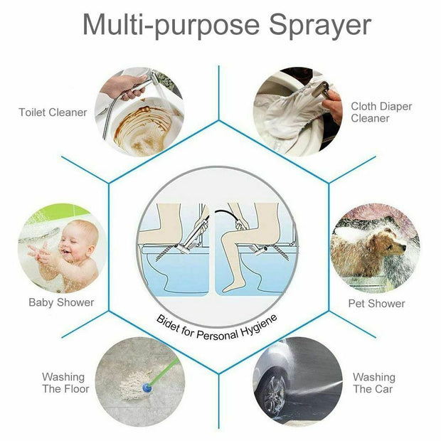 Luxury Handheld Bidet Toilet Jet Spray Muslim Hygienic Shattaf Douche Shower Kit