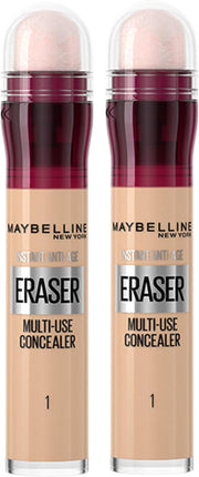 Maybelline Concealer Instant anti Age Eraser Eye, Dark Circles and Blemish, Ultra Blendable Formula , Dermatologist Tested & Suitable for Sensitive Skin 01 Light