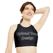 Custom Personalized High Neck Crop Bikini Top