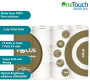 72 Toilet Rolls 3 Ply Bathroom Tissue Quilted Soft Clean Embossed Paper Bulk Buy