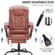 Massage Office Chair Gaming Computer Desk Swivel Recliner Chair Leather Footrest