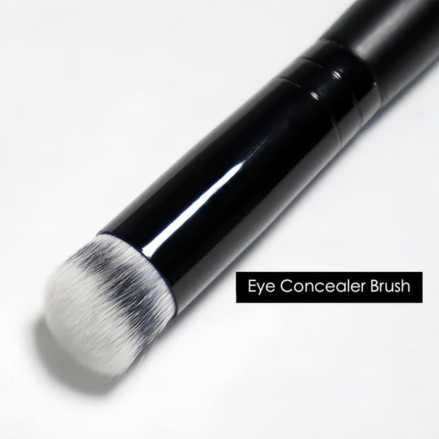 HAPPITON 3-Piece Makeup Brush Set – Premium Synthetic Bristles for Foundation, Eye & Face – Liquid, Cream & Powder Blending, Buffing, Stippling & Concealer