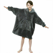 Hooded Snuggle Blanket Super Soft Oodie Winter Warm Wearable Hoodie Robe Comfort