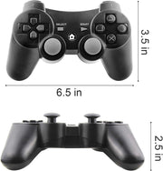 JAMSWALL Controller for Ps3, Wireless Bluetooth Controller Gamepad Joystick, Double Vibrating Controller for P-3 with Charger Cable Cord Thump Grips