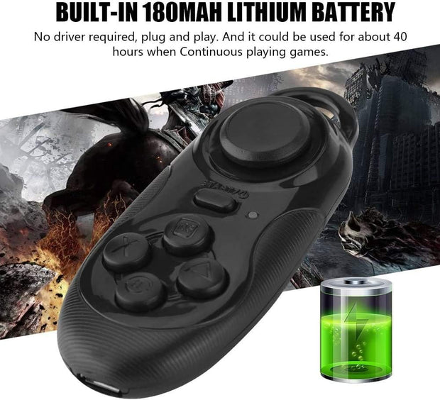Bluetooth Remote Gamepad,Game Controller Joystick Selfie Timer Remote Controller,Mini Wireless Bluetooth Remote Gamepad, Pocket Selfie Remote Shutter Mouse for Ios Android Smartphone Phone TV Box