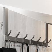 Heavy Duty Aluminium 7 Hook over Door Organiser Rack Coat Towel Robe Hanger