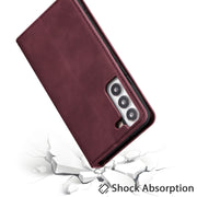 For Samsung Galaxy S22 S21 S20FE A12 A52 Leather Magnetic Flip Wallet Case Cover