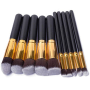 10 Pcs Make up Brushes Kabuki Eye Shadow Blusher Face Foundation Makeup Brush