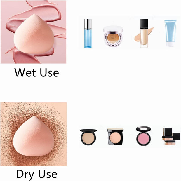 4Pcs Makeup Sponge Marshmallow Pink Foundation Beauty Blenders Latex Free Cosmetic Egg Beauty Sponge Applicator for Foundation Creams Powders Liquid