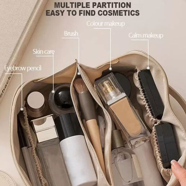 Large Capacity Toiletry Cosmetic Vanity Storage Pouch Travel Make-Up Cases & Bag